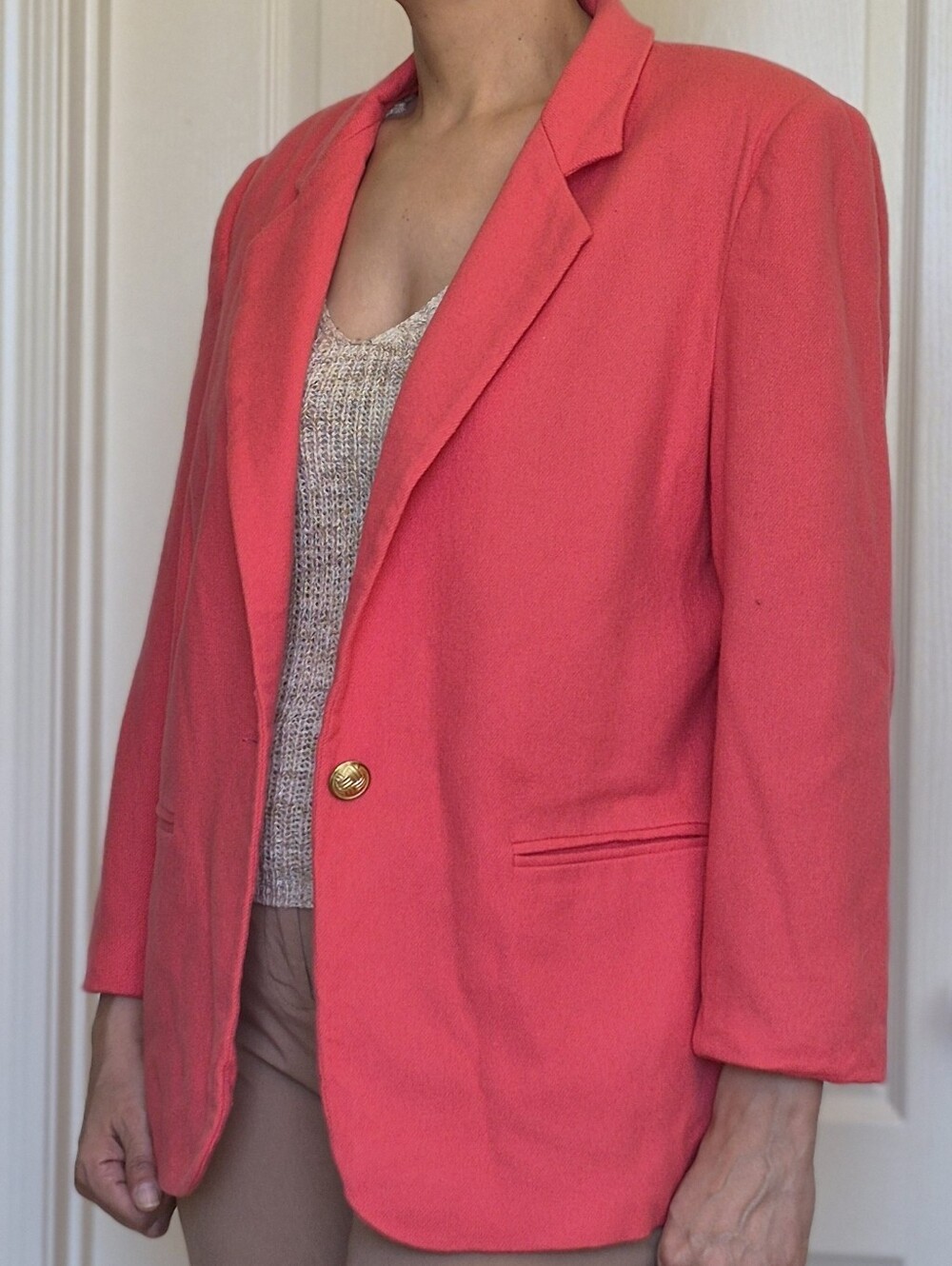 Savannah Vtg. 100% Wool One Button Blazer Sz 14